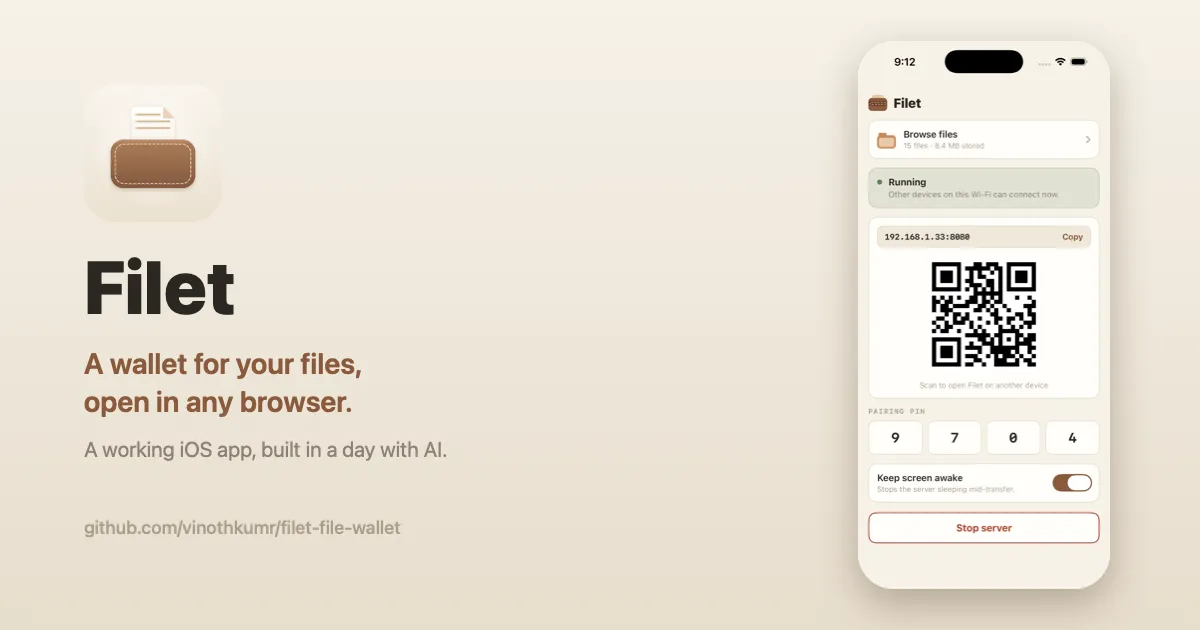 Filet — a wallet for your files, open in any browser
